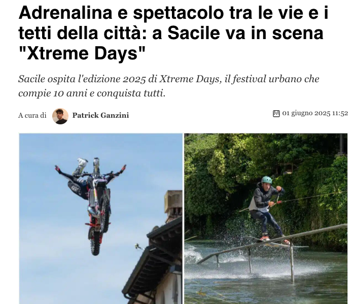 Adrenalina e spettacolo tra le vie e i tetti della città: a Sacile va in scena "Xtreme Days"